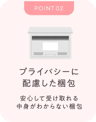 プライバシーに配慮した梱包