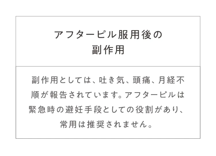服用後の副作用