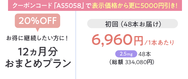 お得に継続したい方に１２ヶ月分おまとめプラン