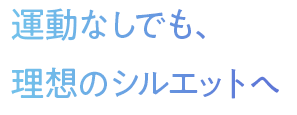 理想のシルエットへ