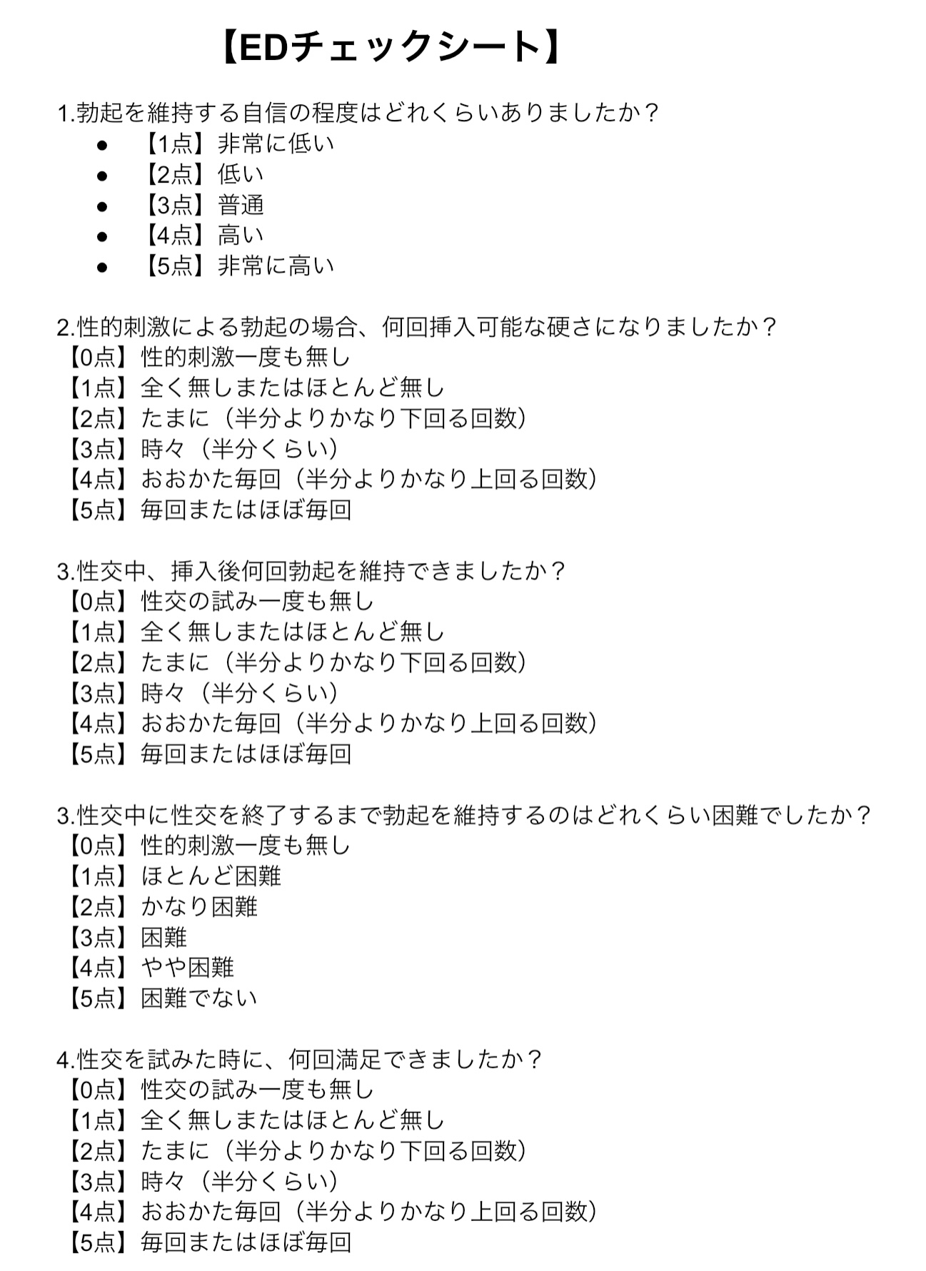 EDの診断方法